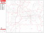 Joliet <br /> Wall Map <br /> Zip Code <br /> Red Line Style 2025 Map