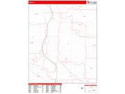 Skokie <br /> Wall Map <br /> Zip Code <br /> Red Line Style 2025 Map