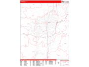 Springfield <br /> Wall Map <br /> Zip Code <br /> Red Line Style 2025 Map