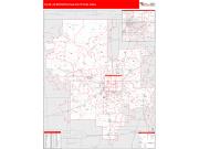 Tulsa <br /> Wall Map <br /> Red Line Style 2025 Map