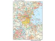 Boston, MA <br /> Wall Map Map