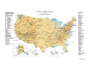 National Park System of the United States <br /> Wall Map Map