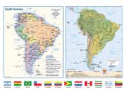 South America Flags <br /> Wall Map Map