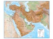 Middle East <br /> Physical  <br /> Wall Map Map