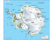 Antarctica <br /> Wall Map Map