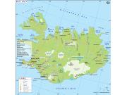 Iceland <br /> Wall Map Map