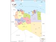 Libya <br /> Political <br /> Wall Map Map