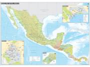 Mexico and Central America <br /> Wall Map Map