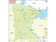 Minnesota <br /> Physical <br /> Wall Map Map