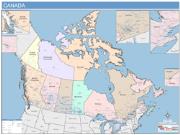 Canada Province <br /> Wall Map Map