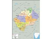 Lesotho <br /> Political <br /> Wall Map Map
