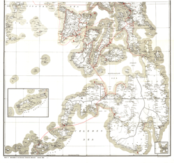 Military Cables and Telegraph Lines in the Philippines 1903 Wall Map