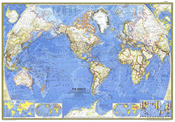 The World 1965 Wall Map