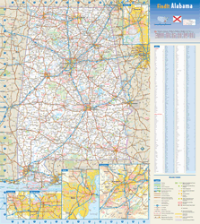 Alabama Wall Map