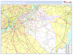 Burlington, NJ County Wall Map