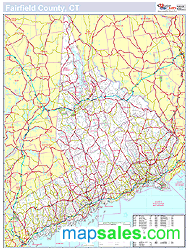 Fairfield, CT County Wall Map