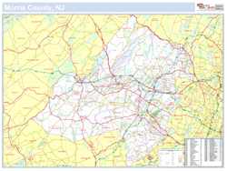 Morris, NJ County Wall Map