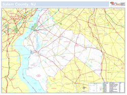 Salem, NJ County Wall Map by MarketMAPS - DaVinciBG