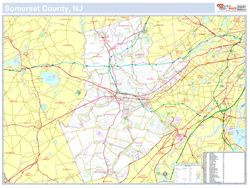 Somerset, NJ County Wall Map