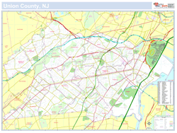 Union, NJ County Wall Map