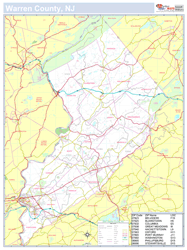 Warren, NJ County Wall Map